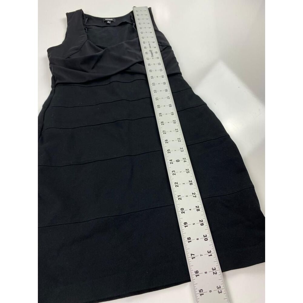 Express Criss-Cross Front Sleeveless Stretch Bodycon Dress Womens Small Black BN - Picture 8 of 9